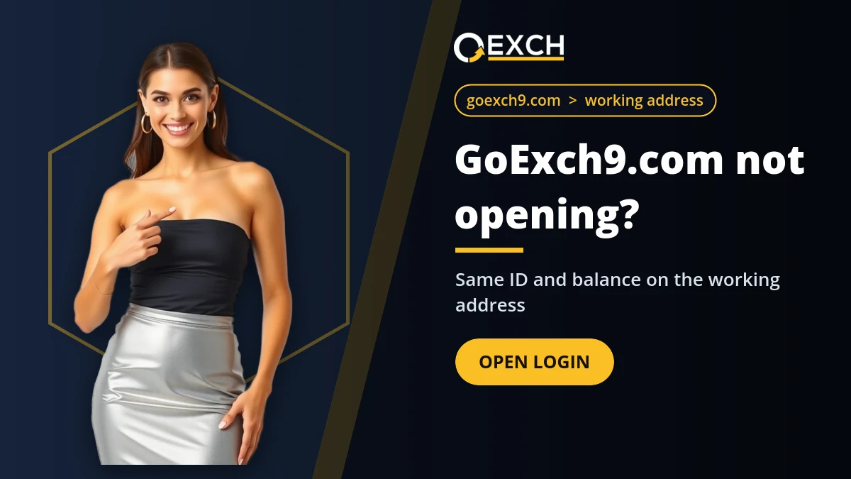 GoExch9.com working address shown with the same GoExch9 ID and balance