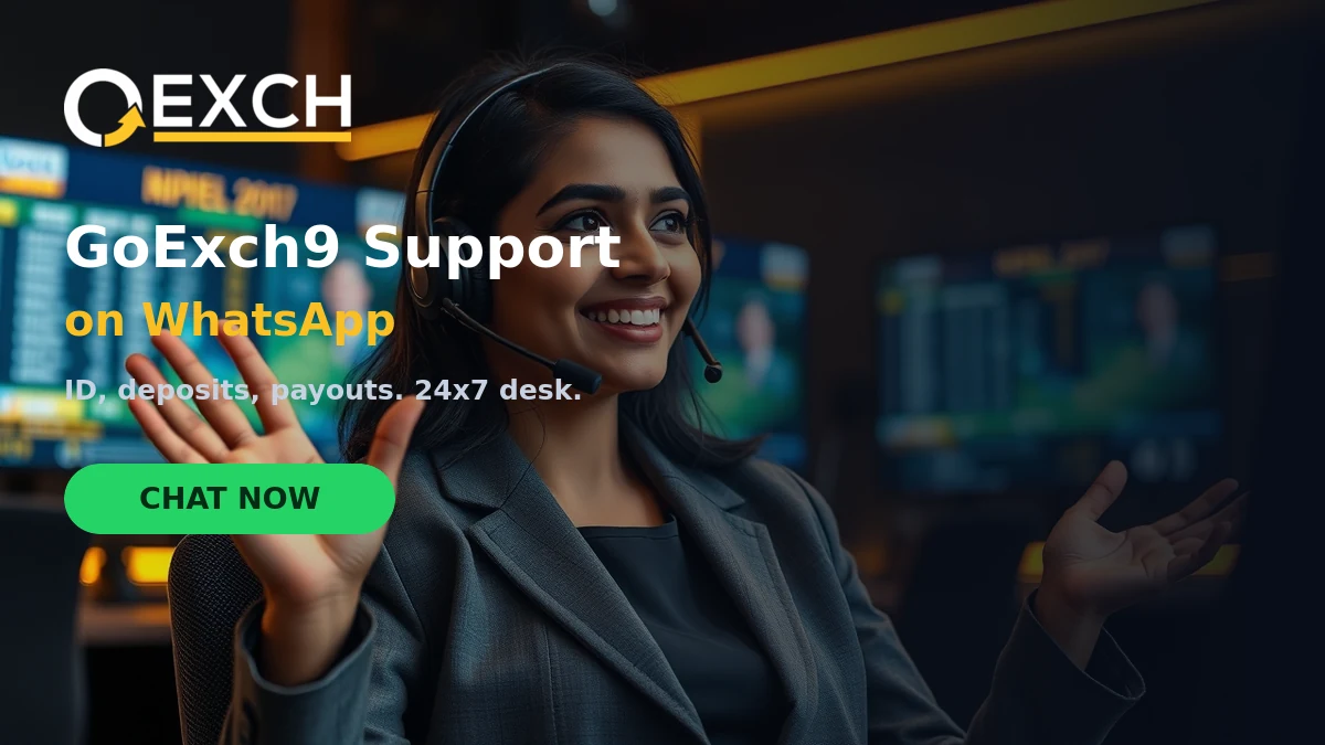 Support agent handling GoExch9 WhatsApp queries on the OExch9 desk